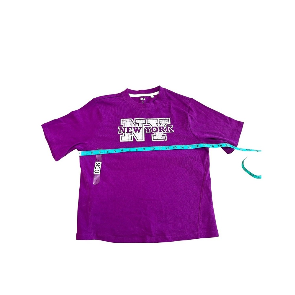 DSG Kids Purple New York Graphic T-Shirt Short Sleeve Size S 8-9 Collegiate Tee - Picture 4 of 8